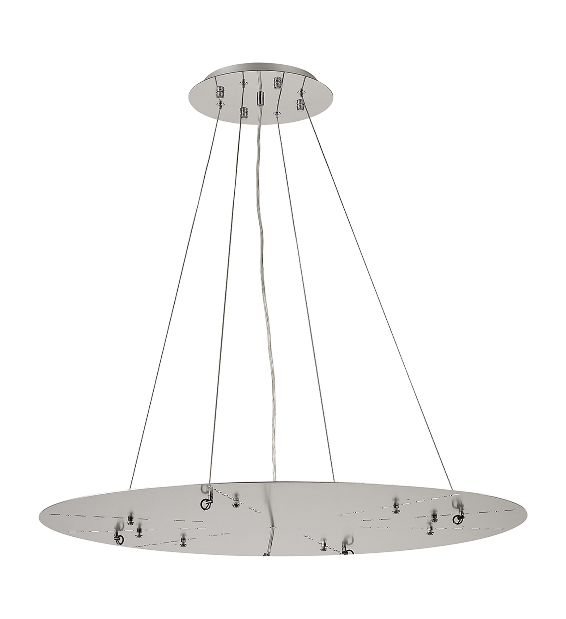 D0929CH/SI  Lowan 790mm, 3m Suspension Plate c/w Power Cable To Lower Flush Fittings, Polished Chrome/Silver Max Load 20kg (ONLY TESTED FOR OUR RANGE OF PRODUCTS)